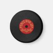 Peace and joy vinylrecord design magnet (Vorne)