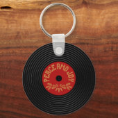 Peace and joy vinylrecord design schlüsselanhänger (Vorderseite)