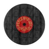 Peace and joy vinylrecord design schneidebrett (Vorderseite)