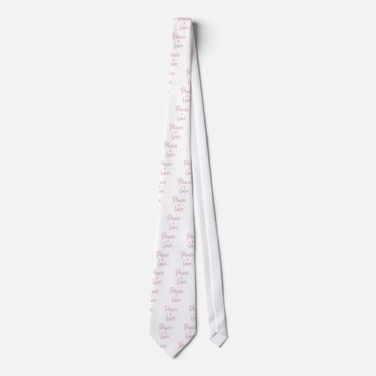 PEace-and-Liebe-Pink Krawatte (Vorderseite)