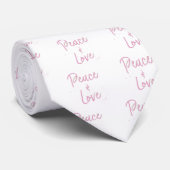 PEace-and-Liebe-Pink Krawatte (Gerollt)