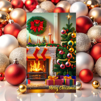 Peace and Love at Christmas Karte