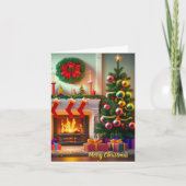 Peace and Love at Christmas Karte (Vorderseite)