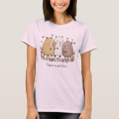 Peace and Love Capybara T-shirt (Vorderseite)