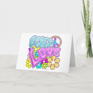 Peace And Love Feiertagskarte
