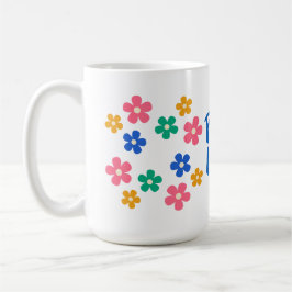 Peace and Love Floral Mug Kaffeetasse