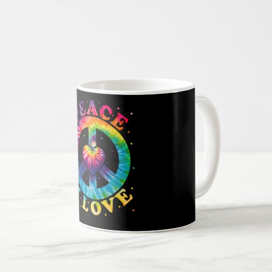 Peace and Love Kaffeetasse (VorderseiteRechts)