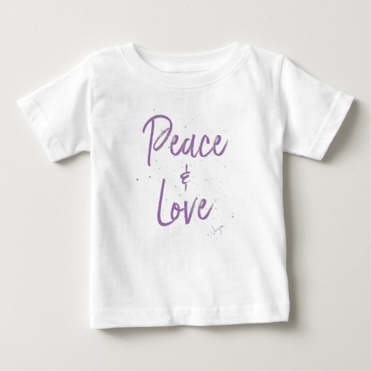 PEACE-and-Love-Purple Baby T-shirt (Vorderseite)
