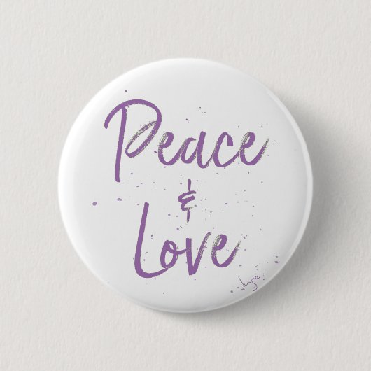 PEACE-and-Love-Purple Button (Vorderseite)