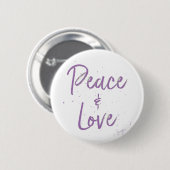 PEACE-and-Love-Purple Button (Vorne & Hinten)