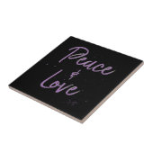 PEACE-and-Love-Purple Fliese (Seite)