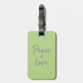 PEACE-and-Love-Purple Gepäckanhänger (Rückseite vertikal)