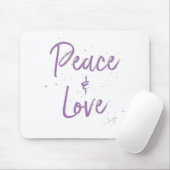 PEACE-and-Love-Purple Mousepad (Mit Mouse)