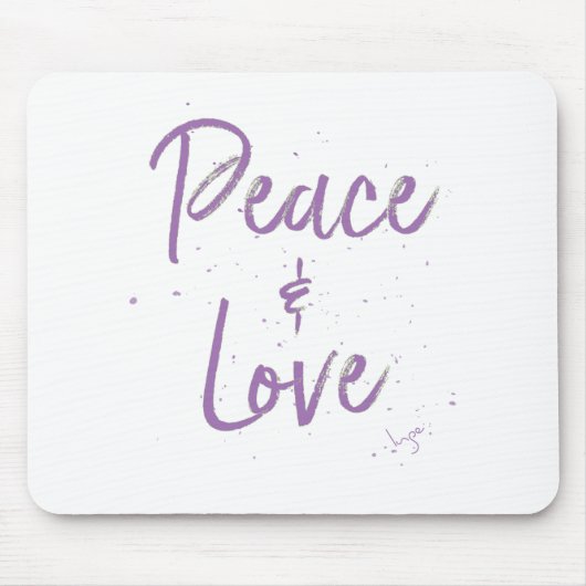 PEACE-and-Love-Purple Mousepad (Vorne)