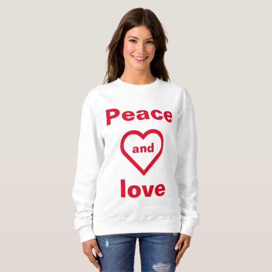 peace and love sweatshirt (Vorne ganz)