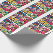 Peace And Snacks Comic Hund Geschenkpapier (Ecke)
