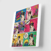 Peace And Snacks Comic Hund Uhr (Winkel)