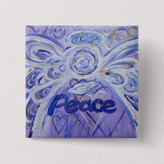 Peace Angel Art Button Button Pendant (Platz) (Vorderseite)