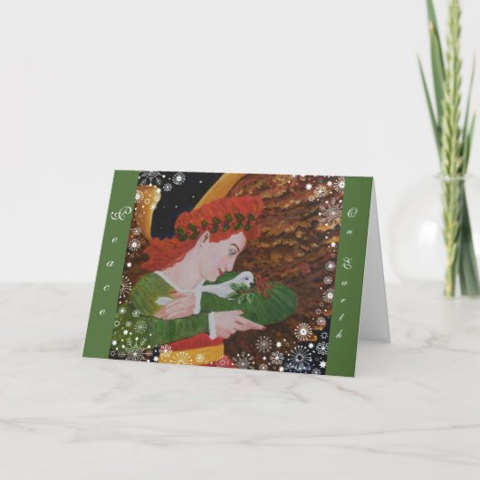 Peace Angel Feiertagskarte (Vorderseite)