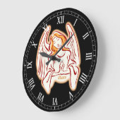 Peace Angel Round Roman Numerals Clock Große Wanduhr (Winkel)