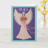 Peace Angel Standard, 5" x 7" geklappte Grußkarte Karte (Gelbe Blume)