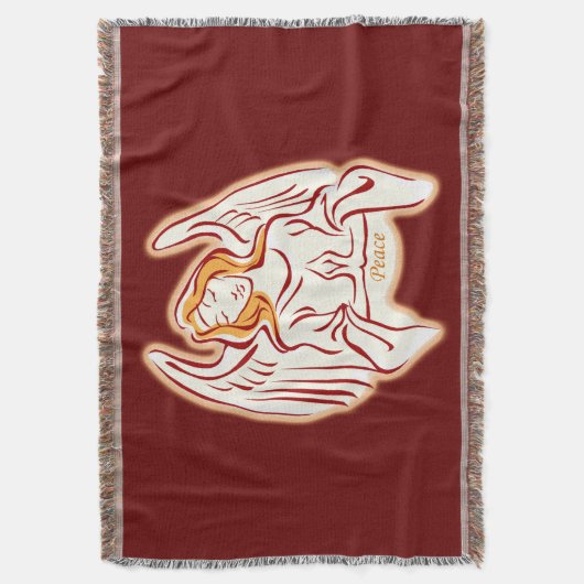Peace Angel Throw Blanket Decke (Vorderseite Vertikal)