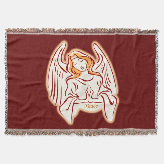 Peace Angel Throw Blanket Decke (Vorderseite)