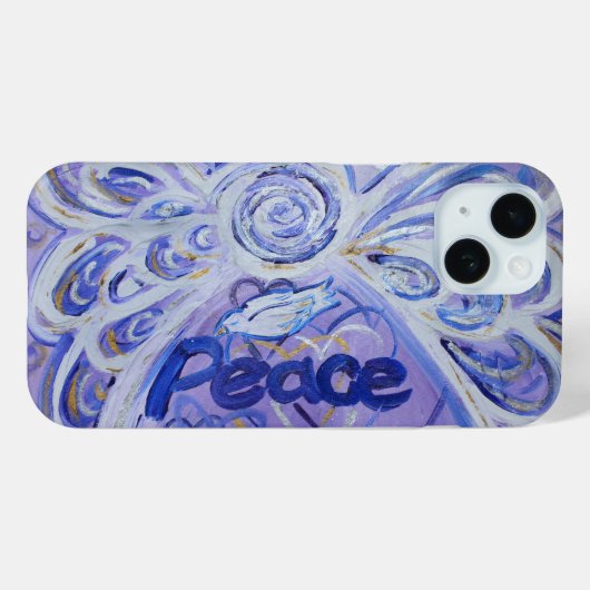 Peace Angel Word Art Custom iPhone Case (Rückseite (Horizontal))
