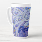Peace Angel Word Art Custom Latte Tasse Cup (Linke Ecke)