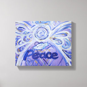 Peace Angel Word Art Malerei Wrapped Canvas Leinwanddruck