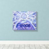Peace Angel Word Art Malerei Wrapped Canvas Leinwanddruck (Insitu (Holzboden))