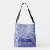 Peace Angel Word Art Pursuit Cross Body Bag Tragetaschen Mit Langen Trägern (Rückseite)