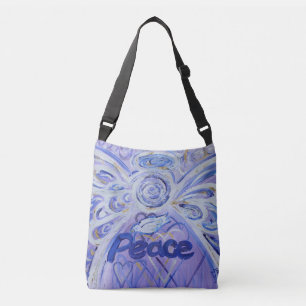 Peace Angel Word Art Pursuit Cross Body Bag Tragetaschen Mit Langen Trägern