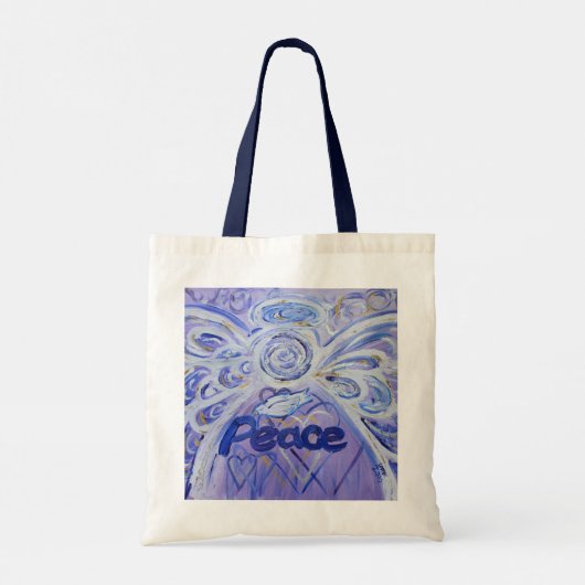 Peace Angel Word Art Tragetaschen (Rückseite)
