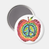 Peace Apple Magnet (Vorderseite/Rückseite)