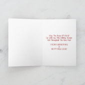 Peace At Christmas, Snowy Pine Feiertagskarte (Innenseite)