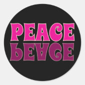 "Peace"-Aufkleber Runder Aufkleber (Vorderseite)