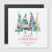 Peace Baby Doodle Pine Weihnachtsbaum Geschenke Magnetkarte (Vorne/Hinten)