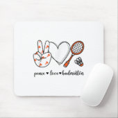Peace Badminton Golfing Peace Hand Sign Badminton Mousepad (Mit Mouse)