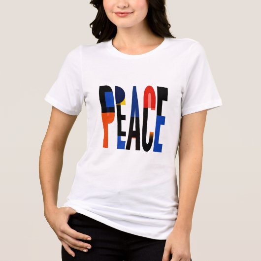 Peace Bauhaus Tri-Blend Shirt (Vorderseite)