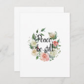 Peace be still Bible Verse Grußkarte Mitteilungskarte (Vorne/Hinten)