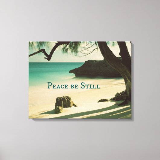 Peace be still Bible Verse mit Ocean Leinwanddruck (Vorderseite)