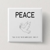 Peace be still bird flying button (Vorderseite)