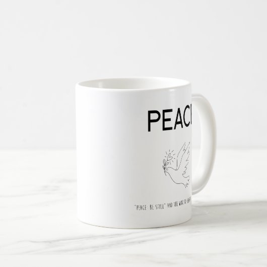 Peace be still bird flying kaffeetasse (VorderseiteRechts)