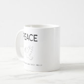 Peace be still bird flying kaffeetasse (Vorderseite Links)