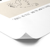 Peace be still bird flying poster (Ecke)