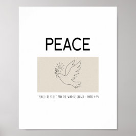 Peace be still bird flying poster