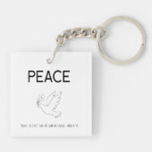 Peace be still bird flying schlüsselanhänger (Rückseite)