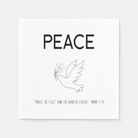 Peace be still bird flying serviette (Vorderseite)