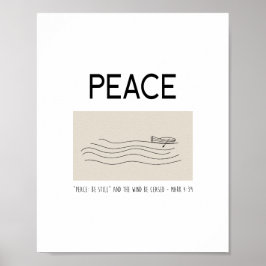 Peace Be still Boat in water Poster